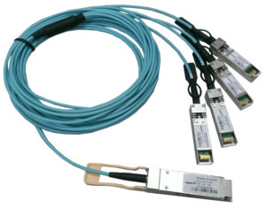 QSFP28 to 4 x 25G SFP28 fanout AOC